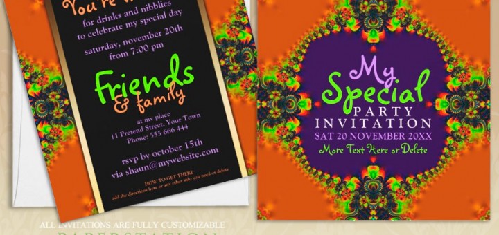 Exotic Fun Goddess Girls Party customizable Invitations