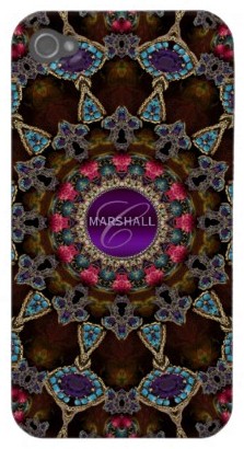 Bohemian Tapestry Art Monogram CaseMate iPhone 4 Case