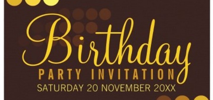 Funky Groove Gold Disco Party Birthday Invitations
