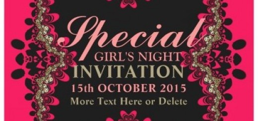 Hot Pink Girls Night Party Invitation