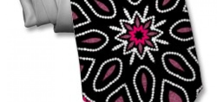 Modern Tribal Dream Star Pink & Black pattern fashion men's necktie