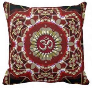 OM Geo-Magic Meditation Yoga Cushion Pillow