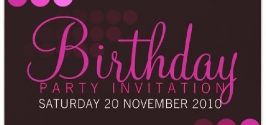 Funky Pink Party Birthday Invitation Cards