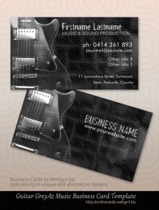 guitar greyaz business card template