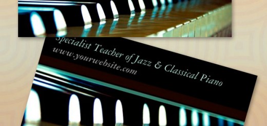 Keyboard Piano Music Business Cards