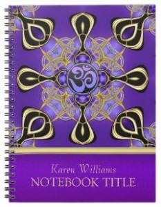 Yoga Om Purple Eastern Inspirations Notebook