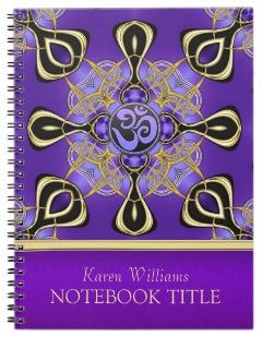 Yoga Om Purple Eastern Inspirations Notebook