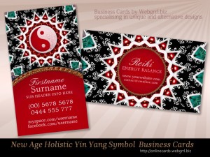 Reiki Energy Yin Yang Balance Business Cards