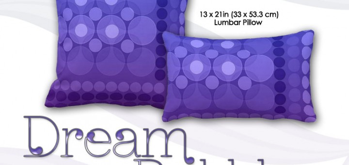 Purple Dream Bubbles Modern Cushion Pillow