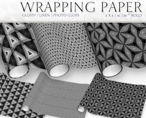 Black and White geometric pattern wrapping paper