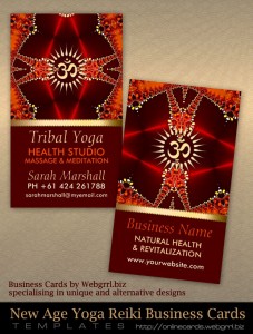 Tribal Yoga Eastern New Age Business Card
