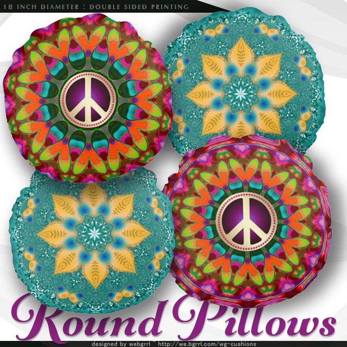 hippie cushions | bohemian round pillows