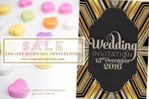 Wedding Sale - 15% Off all Wedding Invitations