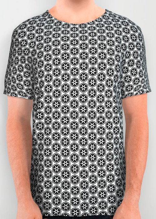 black-and-white-patterns--sharp-star-slice_all-over-print-shirt