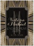 Shimmer Chic Art Deco Engagement Party Invitations by AlternativeWeddings