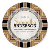 Squazo ArtDeco Gold Black Made By Labels Stickers